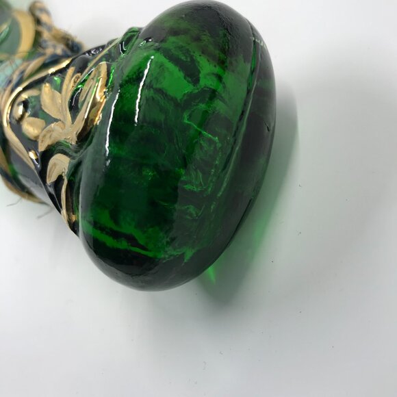 Vintage Pistol shaped wine bottle 1950's Made in Italy Barsottini Green Glass - Picture 8 of 13